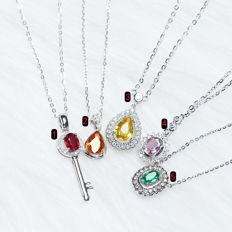 娜琴小清新精致款彩蓝宝锁骨链1-5号，下单前联系客服|msdalam kategori barang kemas/berlian/Emerald/emas, batu-batu berwarna/batu permata, Neckwear - dari Buy2taobao.com untuk memberikan perkhidmatan ejen Taobao profesional membeli