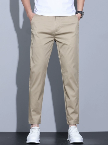 Мужские элитные хаки осенние штаны, облегающий крой, подходит для подростков, свободный прямой крой