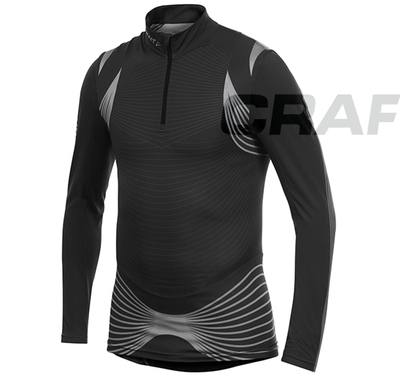 瑞典冬季速滑压缩健身长袖上衣