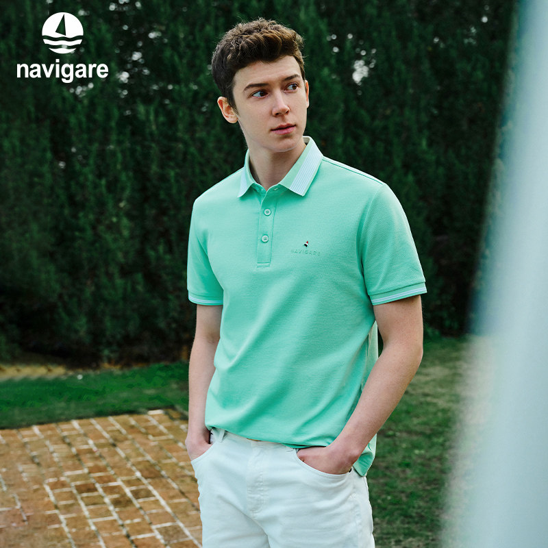 Navigare意大利小帆船夏季防蚊短袖Polo衫男士休闲翻领T恤菠萝衫,男装,Polo衫,淘宝优惠券,粉丝福利购,淘宝优惠卷