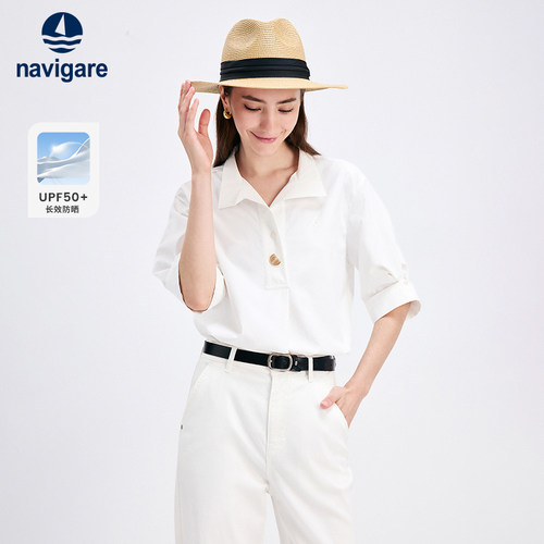 Navigare意大利小帆船休闲衬衫