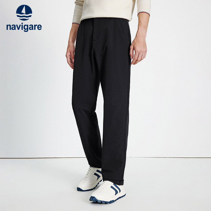 Navigare意大利小帆船加厚休闲裤男加绒裤冬季新品通勤直筒裤,男装,休闲裤,淘宝优惠券,粉丝福利购,淘宝优惠卷