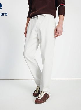 Navigare意大利小帆船白色牛仔裤男2026春季新款莱赛尔磨毛直筒裤