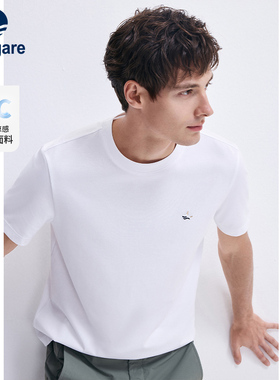 【凉感面料】Navigare意大利小帆船白色短袖T恤男夏季休闲棉体恤