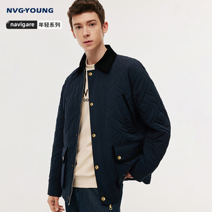 休闲保暖棉服外套 新款 Navigare意大利小帆船工装 翻领棉衣男冬季