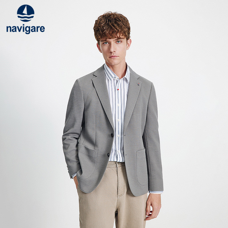 Navigare针织羊毛西服外套