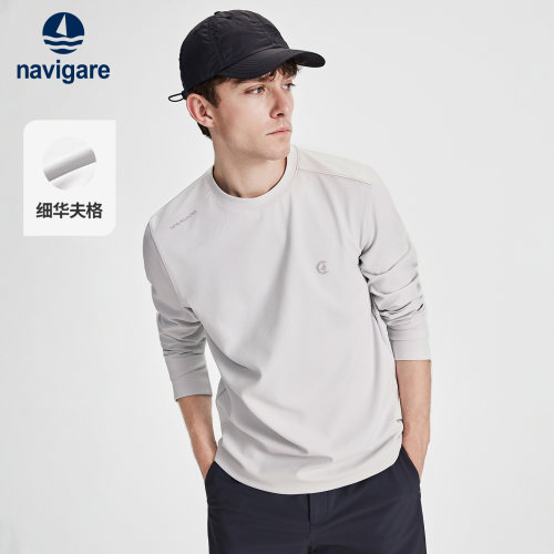 Navigare圆领运动长袖T恤