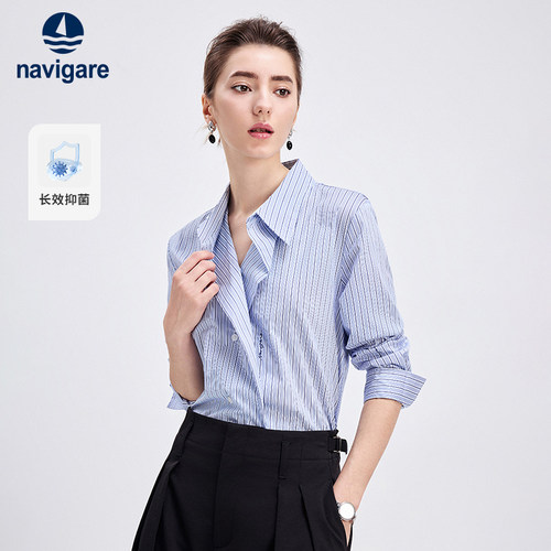 小帆船新款休闲条纹衬衫