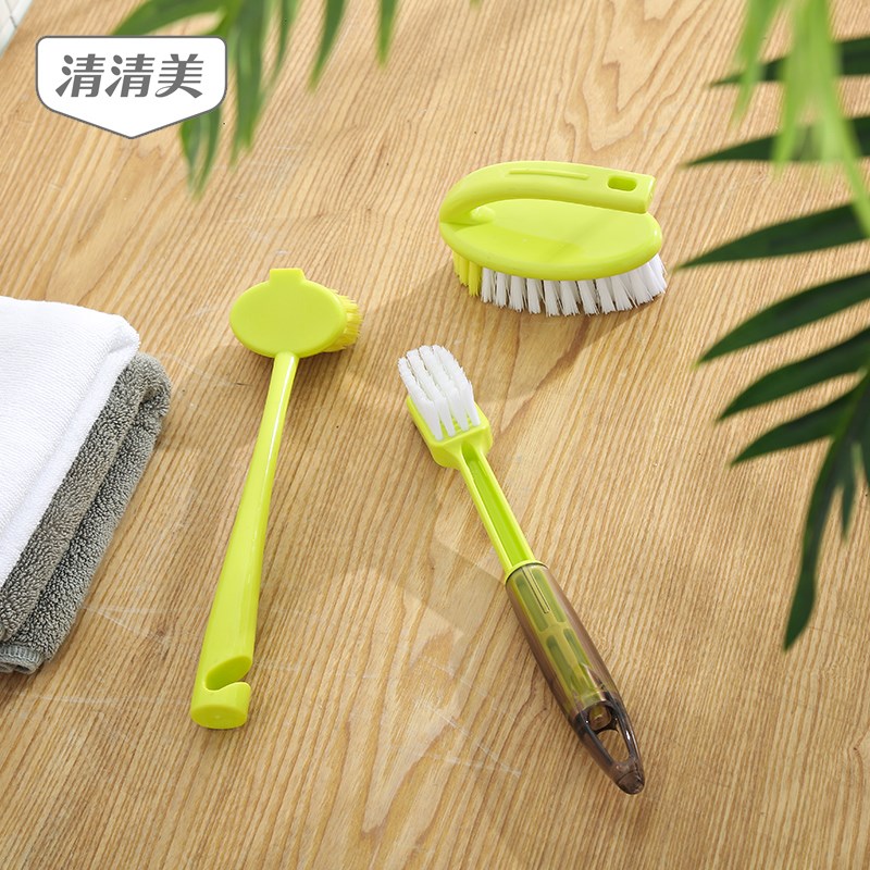 清清美洗衣服刷子硬毛塑料板刷衣物清洁刷 家用瓷砖台面清洁刷