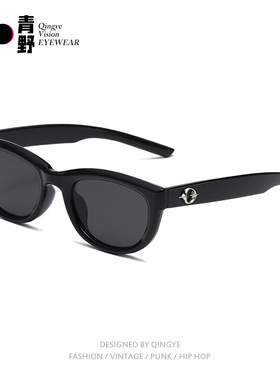 GM复古三角猫眼墨镜女潮高级感2025新款小脸窄框太阳眼镜夏季防晒