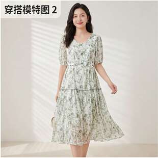 HL127-2026夏季新款碎花连衣裙女中长款显瘦茶歇裙法式气质小清新