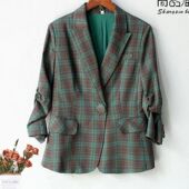 HW381外套女2026新休闲韩版 春秋显优雅气质宽松遮肉显瘦单西西装