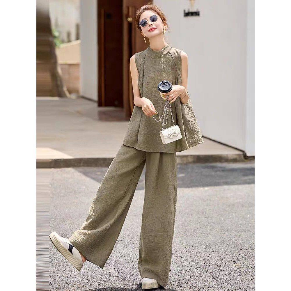 HT954套装女两件套韩版2026新款高级洋气宽松休闲套装显瘦显高