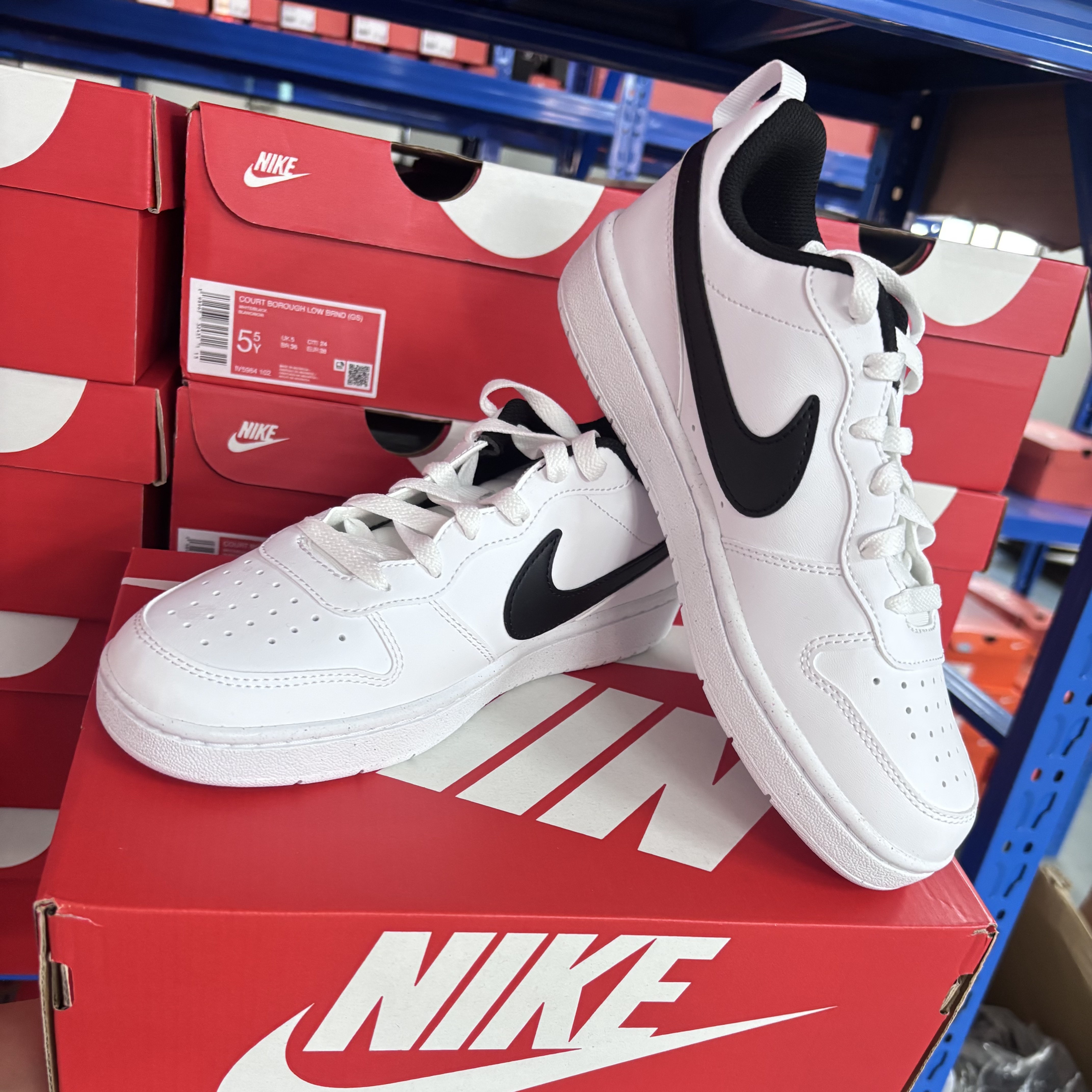 耐克NikeCourt Borough Low GS 舒适百搭大童休闲板鞋IV5964-102