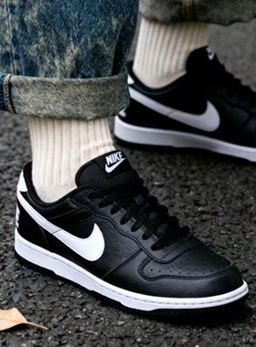 Nike  BIG LOW 耐克舒适百搭透气运动休闲复古低帮黑白色板鞋