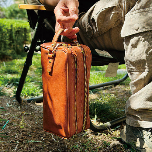 moze手提包帆布商务日常牛皮手包