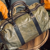 真皮头层牛皮包复古风手提旅行包 2.4 单肩包 MOZE