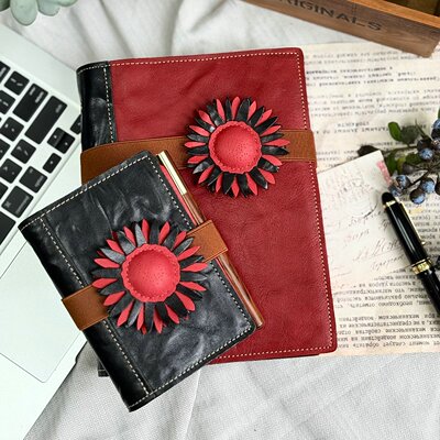 MOZE真皮活页手账本A5A6A7