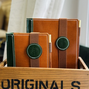 【本儿哥的店】A5A6A7真皮活页手账本油蜡牛皮原创手工记事本礼物