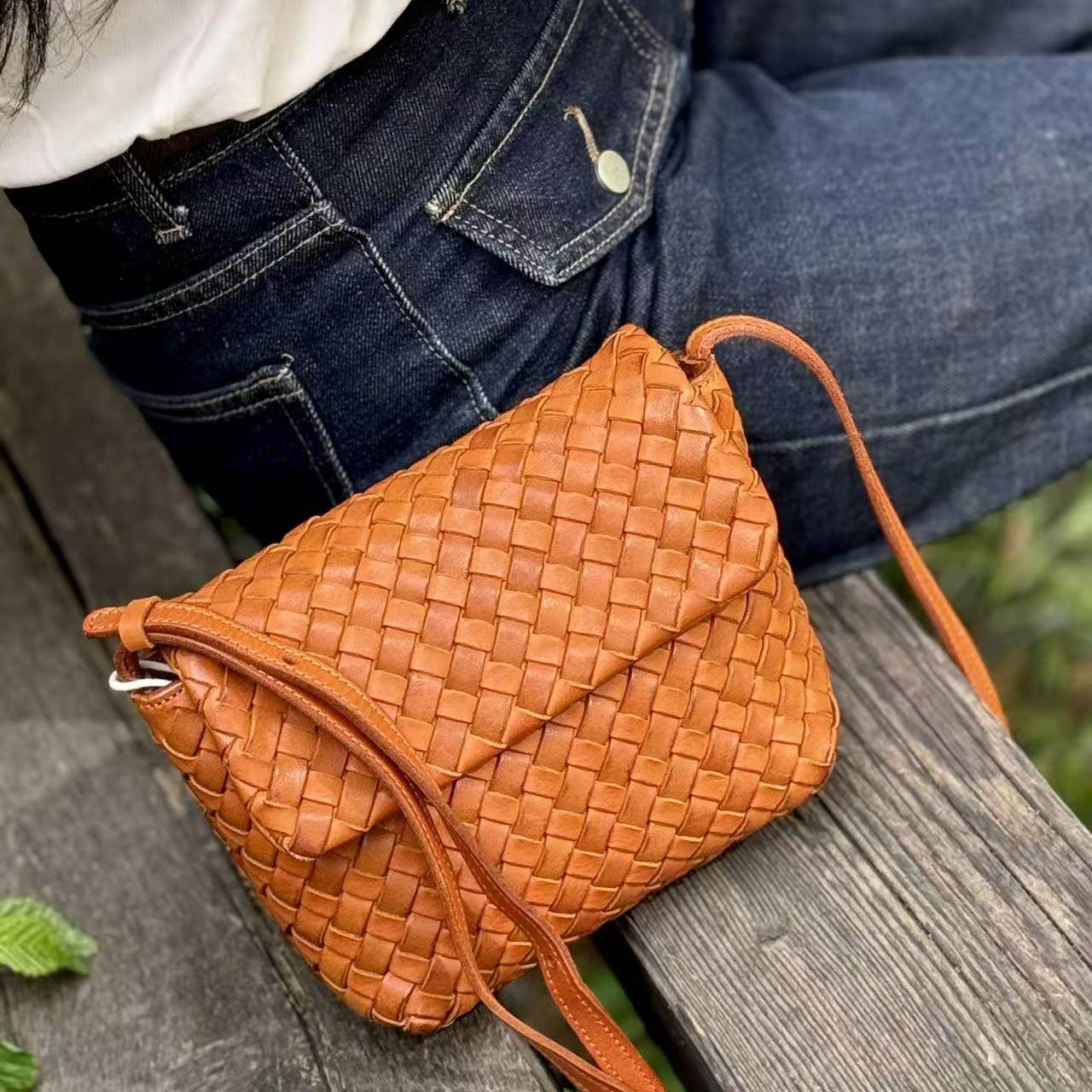 MOZE 新款文艺复古头层高油脂牛皮编织包真皮单肩斜挎小包,箱包皮具/热销女包/男包,单肩包,淘宝优惠券,粉丝福利购,淘宝优惠卷