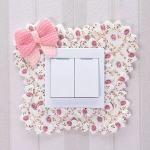 开关贴保护套蕾丝开关套卡通装饰贴简约现代插座边框保护套标识贴