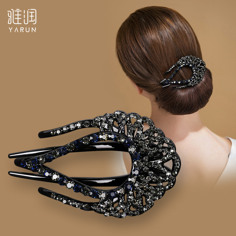 抓夹水钻复古亮钻发夹