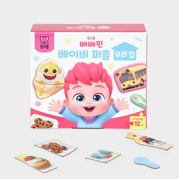 现货韩国碰碰狐pinkfong贝贝彬bebepin拼图拼板儿童益智开发玩具