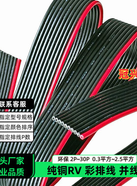 冠兴捷RV纯铜并线10P红边黑色排线0.3平方纯铜0.5平方 0.75平方