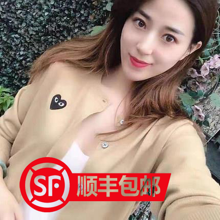 顺丰包邮】 明星同款川久爱心开衫女羊毛衫毛衣针织打底情侣外套