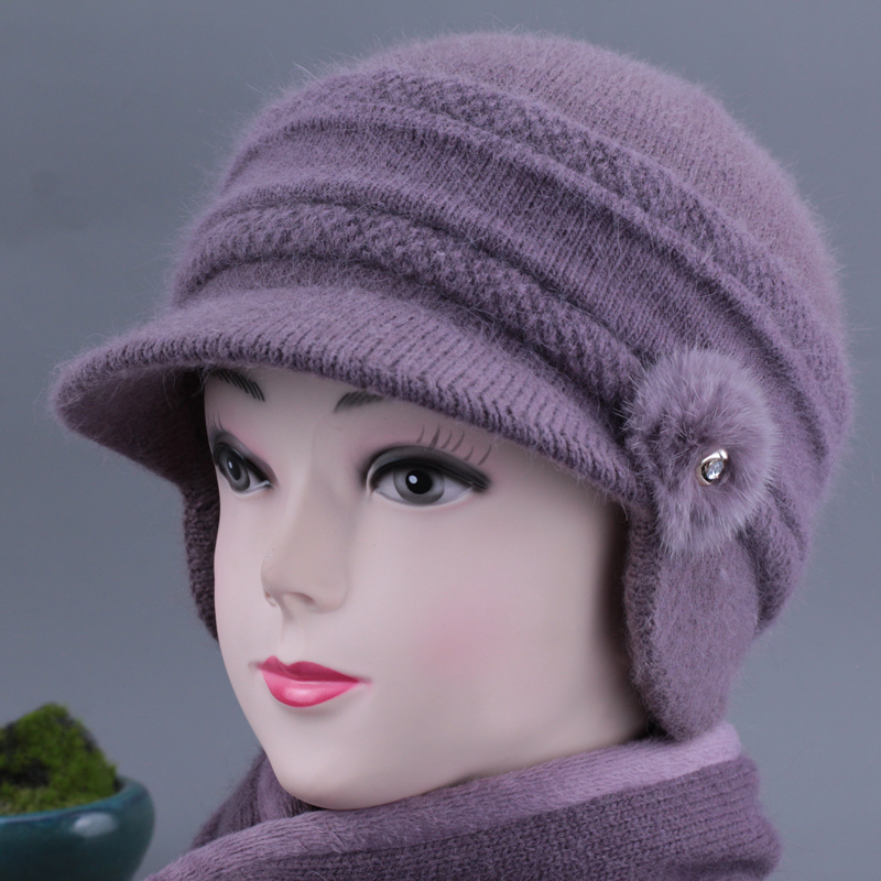 女保暖护耳帽毛线帽针织帽帽子