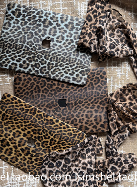 SHELL丨适用于Macbook保护壳华为原创笔记本2025新款豹纹皮革macbookair13.6Pro14M4英寸简约软套16/15寸Max