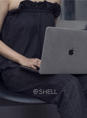 SHELL丨MacBook笔记本麂皮保护壳pro16/14寸麂皮灰外软套air13/15