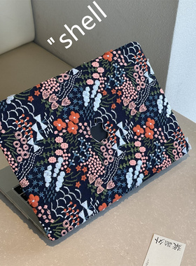 SHELL丨原创适用于Macbook保护壳华为笔记本16新款外壳刺绣花卉macbookair M213.3Pro13M3英寸软套16/15寸Max