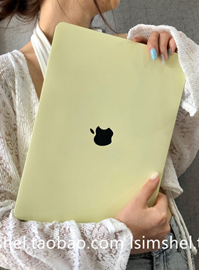 SHELL丨奶油黄个性MacBook保护壳Pro14新款M1苹果笔记本电脑air13
