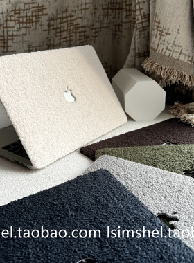 SHELL丨适用于Macbook保护壳秋冬日保暖华为笔记本16寸泰迪毛新款外壳macbookairM2软套13Pro14英寸M3保护套