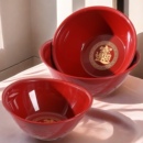 喜庆乔迁红色喜盆家用洗脸盆加厚洗手盆元 宝型洗手小号洗脸盆面盆