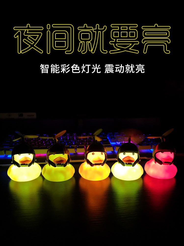 12月01日最新优惠小黄鸭头盔车载网红破风鸭涡轮可爱