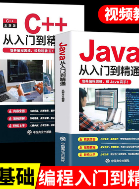全套2册 C++从入门到精通java自学编程零基础程序设计代码编写计算机数据基础教程书籍C语言游戏编程书python javascript c加加20