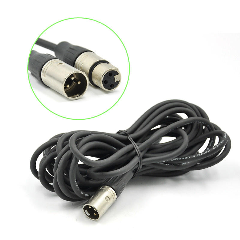 适用于家庭音响麦克风话筒线Microphone Cable公对母卡侬线延长线