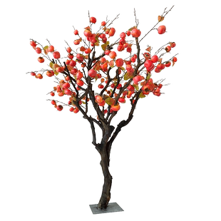 仿真柿子树悬挂吊顶许愿树假果树苹果石榴大型室内落地造景装饰树
