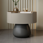 床头柜收纳盒轻奢高级感实木创意家用卧室儿童房悬浮小茶几