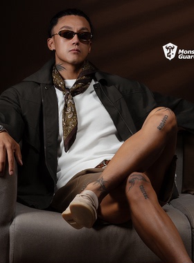 Monster Guardians N系列男子商务休闲运动翻领防晒宽松夹克外套