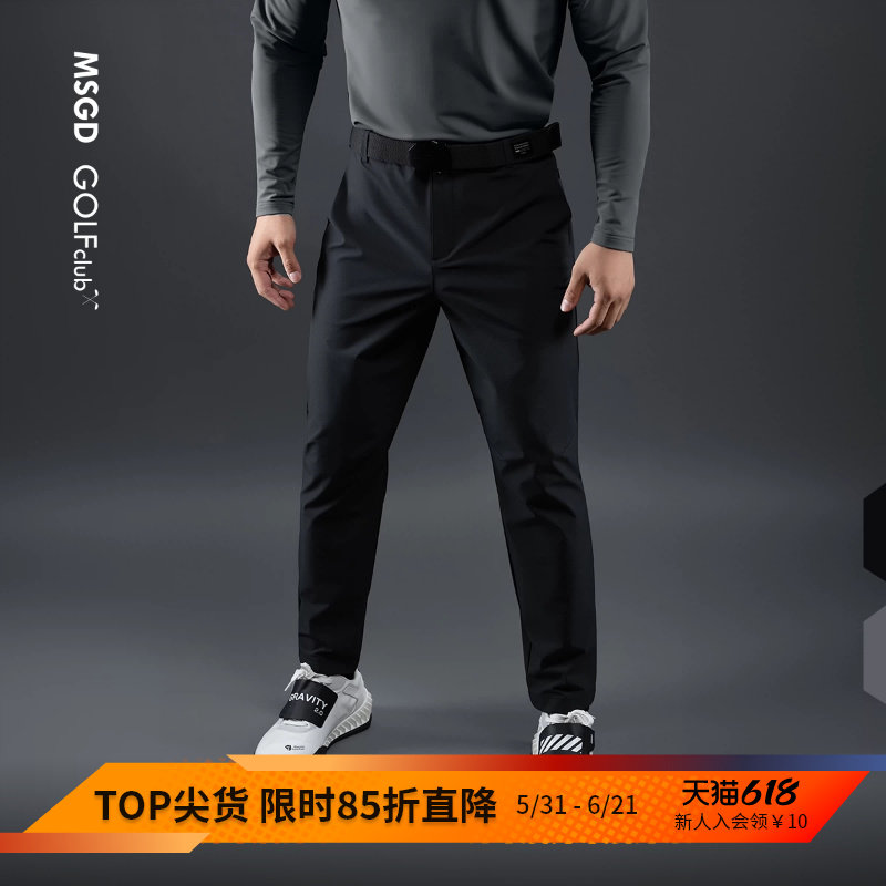 Monster Guardians修身Teflon三防高尔夫裤子运动休闲长裤男士夏