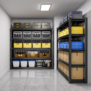 货架地下室楼梯间置物架家用多层角钢杂物收纳架商用超市储物架子