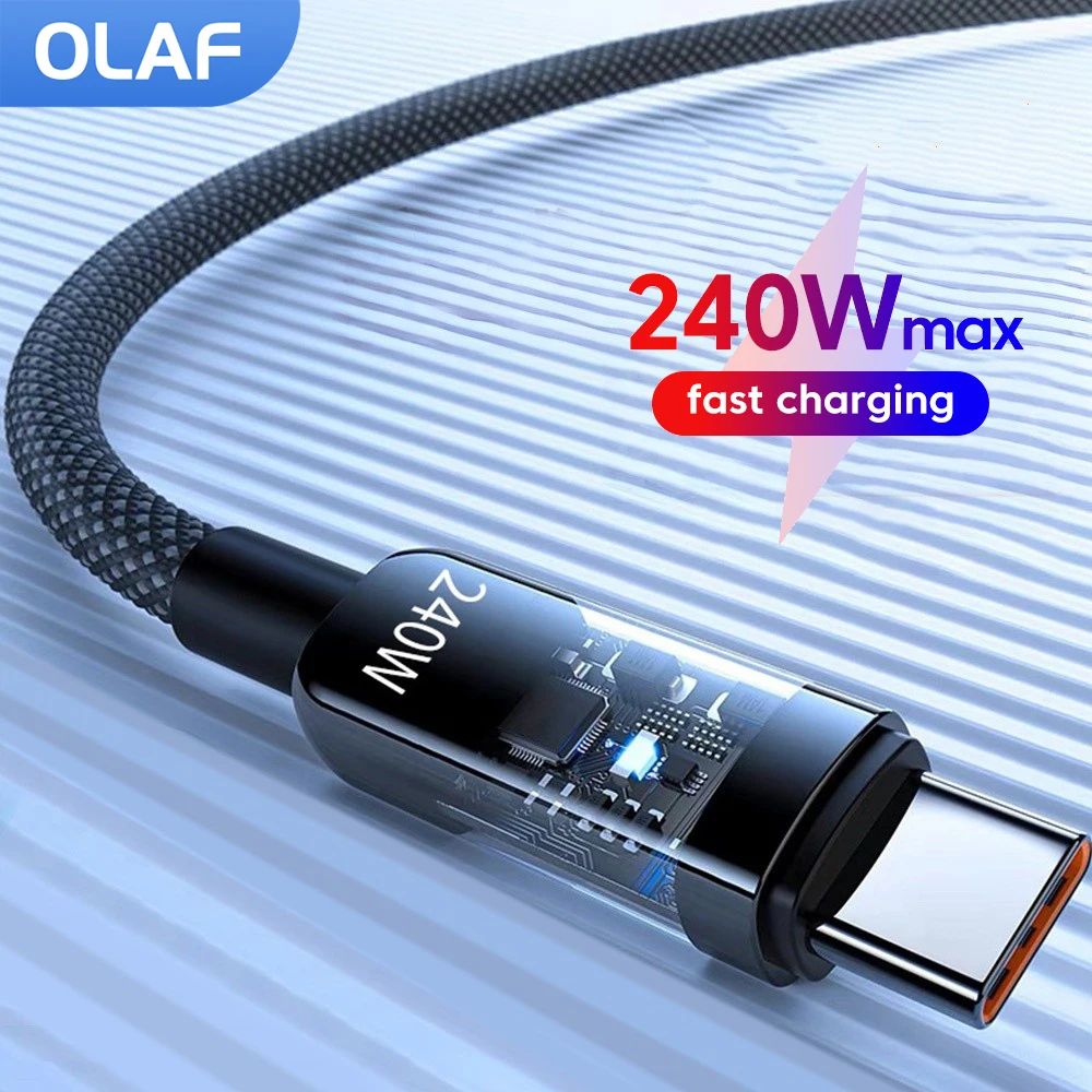 240W USB C Cable USB Type C Quick Charging Data Transfer Cable for Samsung Huawei vivo oppo Quick Ch