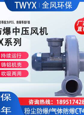 FX-3防爆风机厂家 2.2KWCT4铝壳 铝叶轮风机FX-7.5变频防爆风机