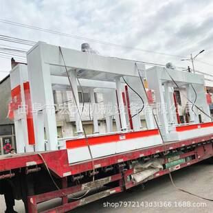 广东防火板加工冷压机 宏大计时升降补压压板机 叉车槽进料