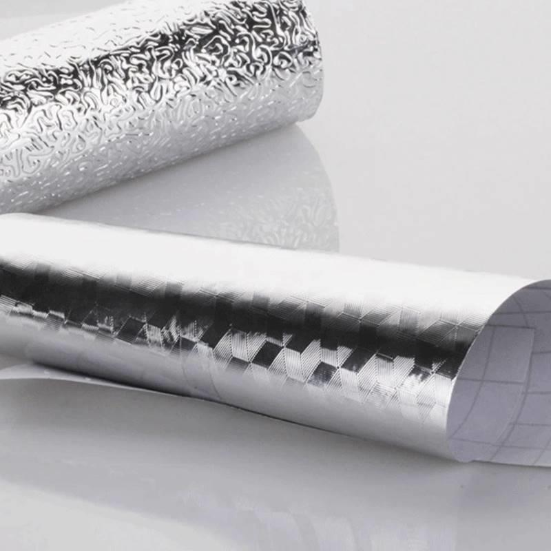 加厚防水防潮厨房铝箔可自粘贴纸 多种纹路抽屉垫防油贴 自粘铝箔