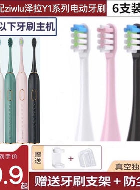 适用于ziwlu泽拉Y1系列电动牙刷头可替换刷头成人通用软毛刷头