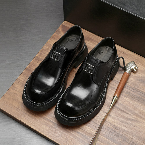 休闲皮鞋男士2025秋季厚底